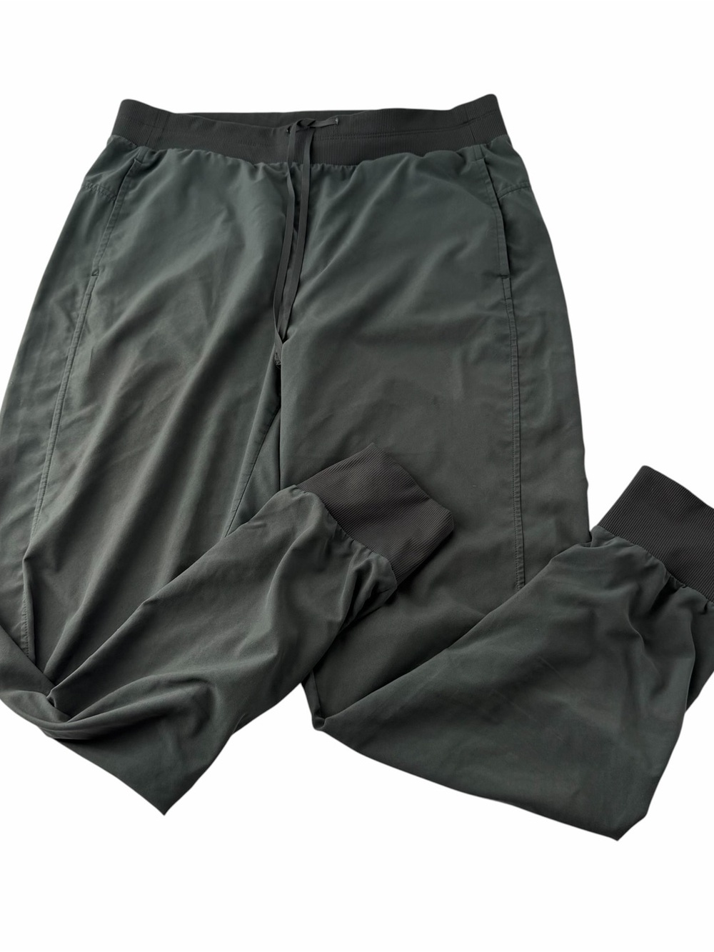 Zella Women’s M Khaki Olive Green Jogger Pants Athleisure Minimalist Casual